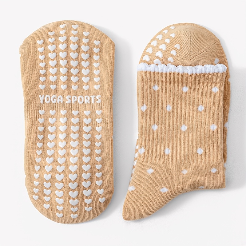 Women's Brown yoga Socks, Whit - Medias Para Pilates Y Yoga recension och pris